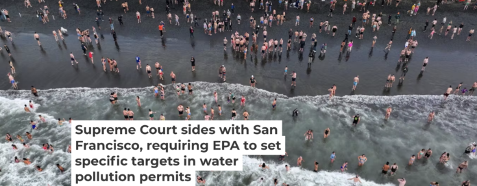 Swimmers gather at San Francisco’s Ocean Beach for a Polar Plunge to start the new year, Jan. 1, 2025. Tayfun Coskun/Anadolu via Getty Images